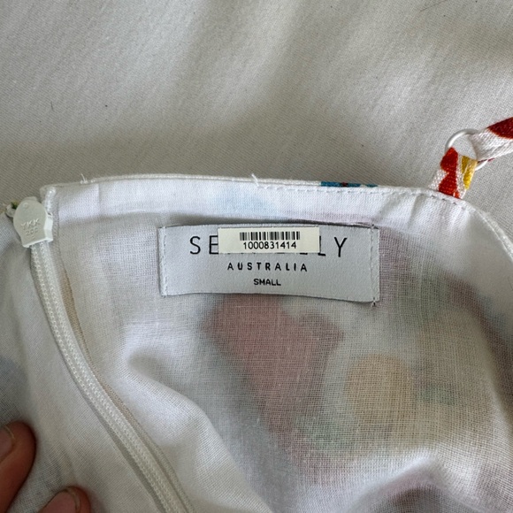 Revolve Stamp Mini Seafolly Linen Stamp Dress in Women’s Small - Picture 5 of 5